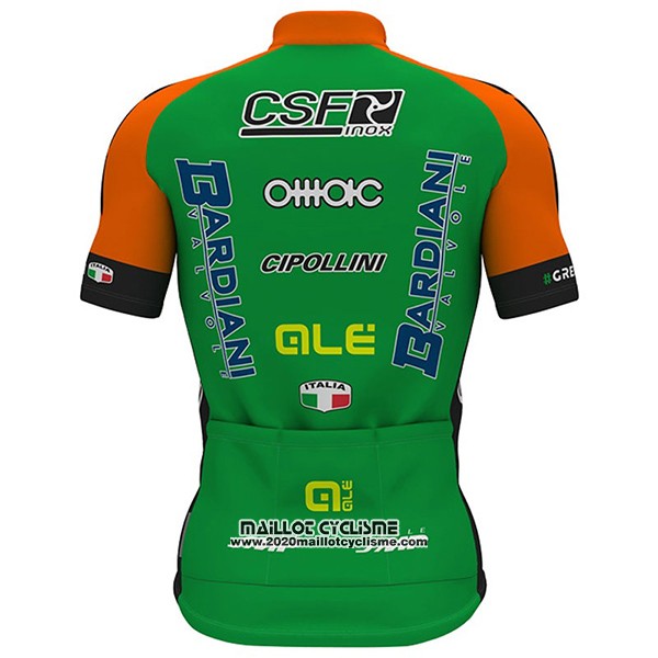 2017 Maillot Ciclismo Bardiani CSF Blanc et Vert Manches Courtes et Cuissard